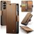 CaseMe Samsung Galaxy Z Fold7 Wallet RFID Blocking Magnetic Buckle Case Brown