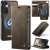 CaseMe Samsung Galaxy A35 2-in-1 Magnetic Wallet Case with RFID Blocking Coffee