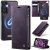 CaseMe Samsung Galaxy A15 2-in-1 Magnetic Wallet Case with RFID Blocking Purple