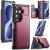 CaseMe Samsung Galaxy Z Fold8 Ultra RFID Blocking Card Holder Case with Kickstand Red
