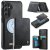 CaseMe Samsung Galaxy S24 FE Detachable Magnetic Wallet Case with RFID Blocking & Wireless Charging - Black