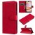 For iPhone 16 Plus Solid Color Wallet Magnetic Kickstand Case Red