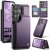 CaseMe Samsung Galaxy S26 Ultra RFID Blocking Card Holder Case with Kickstand Purple