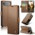 CaseMe iPhone Air Wallet RFID Blocking Magnetic Buckle Case Brown