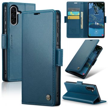 CaseMe Samsung Galaxy A56 5G Wallet RFID Blocking Magnetic Buckle Case Blue