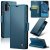 CaseMe Samsung Galaxy A56 5G Wallet RFID Blocking Magnetic Buckle Case Blue