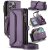 CaseMe iPhone 16 Pro Wallet RFID Blocking Crossbody Case Support Wireless Charging Purple