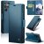 CaseMe Samsung Galaxy S25 Ultra Wallet RFID Blocking Magnetic Buckle Case Blue