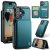 CaseMe iPhone 17 RFID Blocking Card Holder Case with Kickstand Green