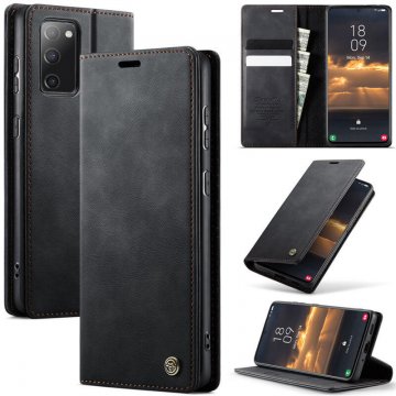 CaseMe Samsung Galaxy S20 FE Magnetic Wallet Case with RFID Blocking Black