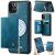 CaseMe iPhone 11 Pro Max 2-in-1 Detachable Magnetic Wallet Case with RFID Blocking, Card Holder & Wireless Charging Compatible - Blue