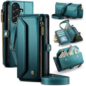 CaseMe Samsung Galaxy A37 Wallet RFID Blocking Crossbody Phone Case Green