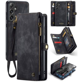 CaseMe Samsung Galaxy S24 FE Wallet Case with Wrist Strap Black