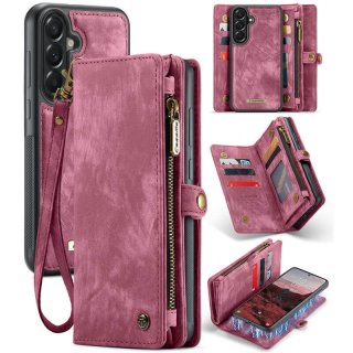 CaseMe Samsung Galaxy A37 2-in-1 Magnetic Wallet Case with Wrist Strap Red