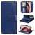 For iPhone 16 Pro Wallet 10 Card Slots Kickstand Leather Case Blue