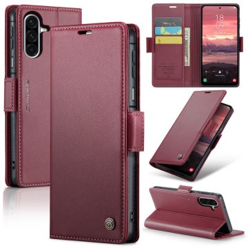 CaseMe Samsung Galaxy A17 Wallet RFID Blocking Magnetic Buckle Case Red