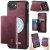 CaseMe iPhone 17e 2-in-1 Detachable Magnetic Wallet Case with RFID Blocking, Card Holder & MagSafe Compatible - Red