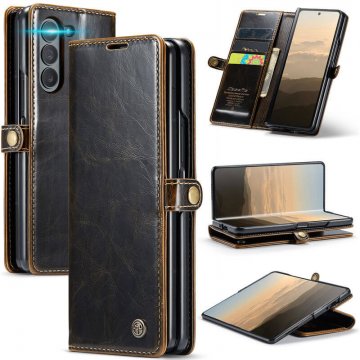 CaseMe Samsung Galaxy Z Fold6 Luxury Wallet Magnetic Case Coffee