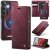 CaseMe Samsung Galaxy S26 Ultra 2-in-1 Magnetic Wallet Case – Wireless Charging & RFID Blocking Red