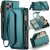 CaseMe iPhone 16 Pro Max Wallet RFID Blocking Crossbody Case Support Wireless Charging Green