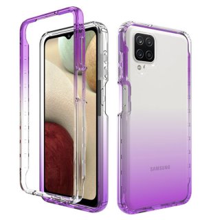 Samsung Galaxy A12 5G Shockproof Clear Gradient Cover Purple