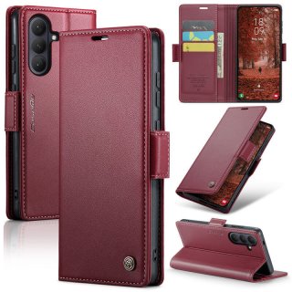 CaseMe Samsung Galaxy S26 Wallet RFID Blocking Magnetic Buckle Case Red