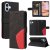 For iPhone 16 Plus Dual-Color Splicing Wallet Magnetic Stand Case Black