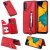 Samsung Galaxy A50 Wallet Magnetic Shockproof Cover Red