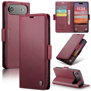 CaseMe iPhone Air Wallet RFID Blocking Magnetic Buckle Case Red