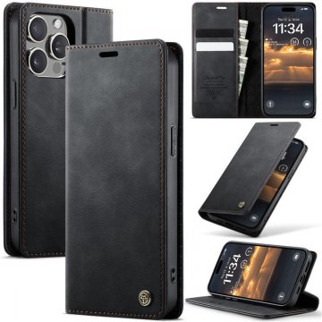 CaseMe iPhone 14 Pro Max Magnetic Wallet Case with RFID Blocking Black