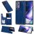 Samsung Galaxy Note 20 Ultra Luxury Tree and Cat Magnetic Card Slots Stand Cover Blue