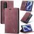 CaseMe Samsung Galaxy Z Fold8 Suede Leather Wallet Case Red