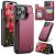 CaseMe iPhone 16 Pro Max RFID Blocking Card Holder Kickstand Case Red