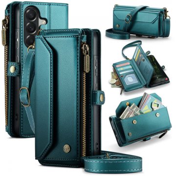 CaseMe Samsung Galaxy A57 Wallet RFID Blocking Crossbody Phone Case Green