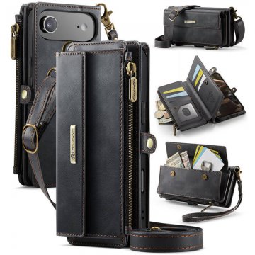 CaseMe iPhone Air Crossbody Wallet Case with RFID Blocking & Wireless Charging Black