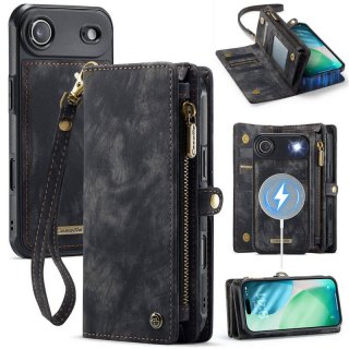 CaseMe iPhone Air 2-in-1 Magnetic Wallet Case with MagSafe & RFID Blocking Black