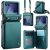 CaseMe Samsung Galaxy Z Flip8 RFID Blocking Card Holder Case with Crossbody Strap Green