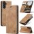 CaseMe Samsung Galaxy A37 Wallet Magnetic Suede Leather Case Brown