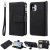 iPhone 12 Mini Zipper Wallet Magnetic Detachable 2 in 1 Case Black