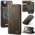 CaseMe iPhone 11 Pro Max 2-in-1 Magnetic Wallet Case – Wireless Charging & RFID Blocking Coffee