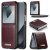 CaseMe Samsung Galaxy Z Flip6 Retro PU Leather Case Red