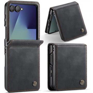 CaseMe Samsung Galaxy Z Flip8 Vintage Case with Integrated Hinge Protection Black