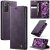 CaseMe Samsung Galaxy S21 FE Magnetic Wallet Case with RFID Blocking Purple