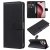 For iPhone 16 Pro Solid Color Wallet Magnetic Kickstand Case Black