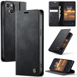 CaseMe iPhone 13 Mini Magnetic Wallet Case with RFID Blocking Black