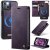 CaseMe iPhone 13 2-in-1 Magnetic Wallet Case – Wireless Charging & RFID Blocking Purple