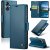 CaseMe Samsung Galaxy A06 Wallet RFID Blocking Magnetic Buckle Case Blue