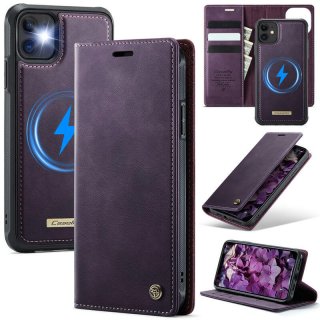 CaseMe iPhone 11 2-in-1 Magnetic Wallet Case – Wireless Charging & RFID Blocking Purple