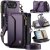 CaseMe iPhone Duo Crossbody Wallet Case with 6 Card Slots, RFID Blocking & Wireless Charging Purple