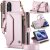 CaseMe Samsung Galaxy Z Fold8 RFID Wallet Case with Crossbody Strap, Zipper Pocket & Wireless Charging Pink